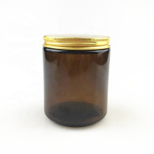 250ml 8oz Empty Dark Amber Glass Candle Jar with Lid Candles Scented Glass Jar